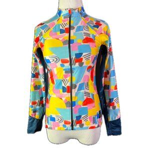 Machines for Freedom Size M Full Zip Cycling Jersey Colorful